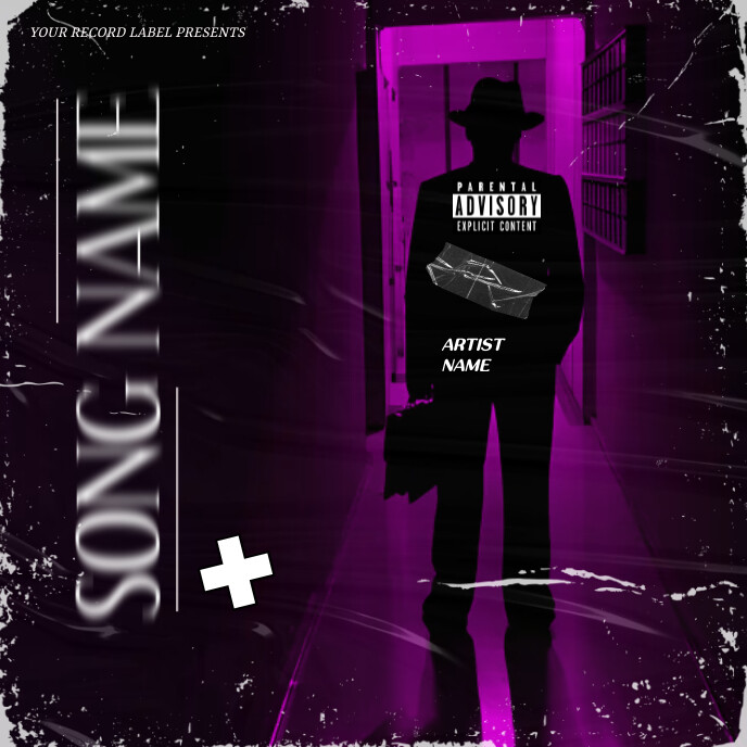 Silhouette | Man | Mafia Album cover template Okładka albumu
